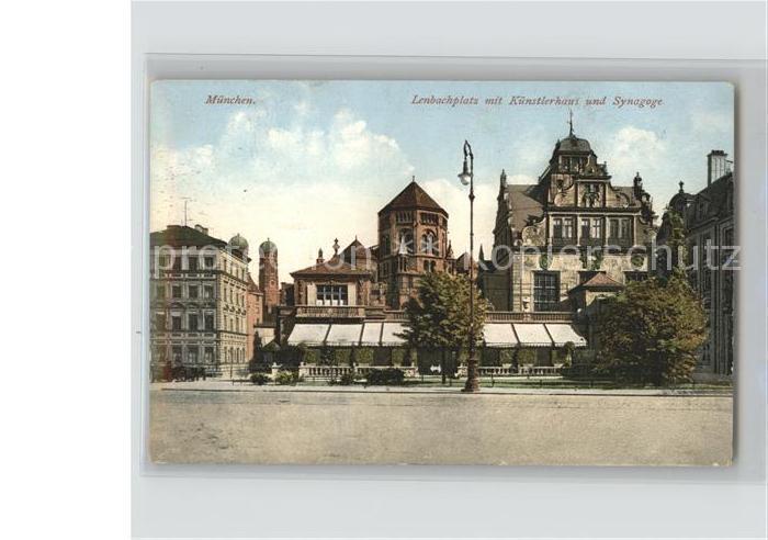 Muenchen Bayern Lenbachplatz mit Kuenstlerhaus und Synagoge