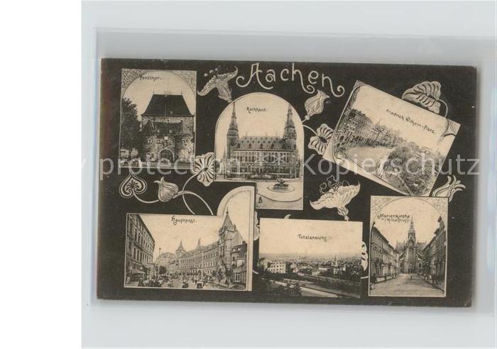 Aachen Pontthor Rathaus Friedr Wilhelm Platz H