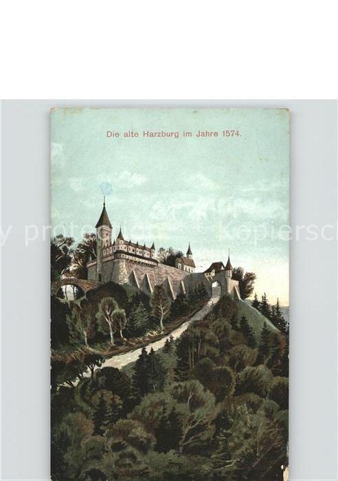 Bad Harzburg Alte Harzburg 1574 Kuenstlerkarte