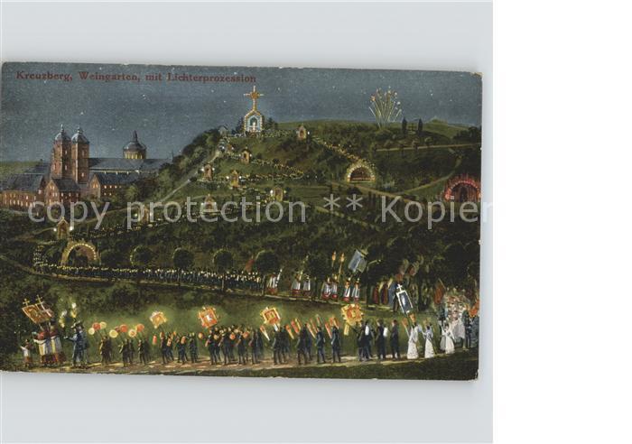 Weingarten Wuerttemberg Kreuzberg Lichterprozession