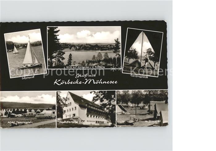 Koerbecke Moehnesee Ansichten Talsperre Camping
