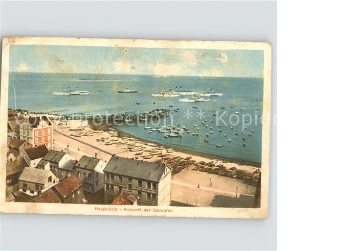 HELGOLAND Insel Schleswig-Holstein Landebruecke Dampfer