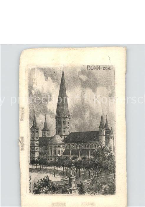 Bonn Rhein Dom Kuenstlerkarte