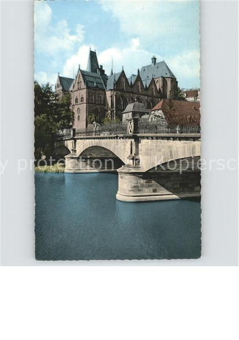 Marburg Lahn Philippsuniversitaet und Weidenhaeuser-Bruecke