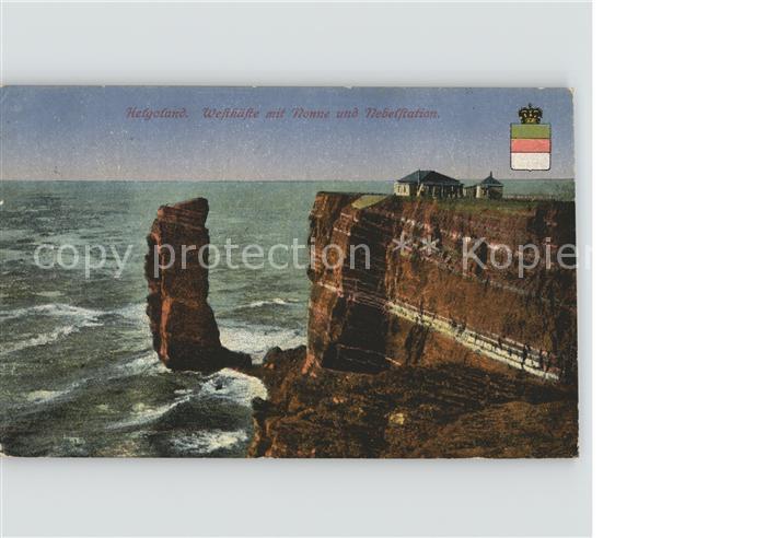 HELGOLAND Insel Schleswig-Holstein Nonne Nebelstation Wappen