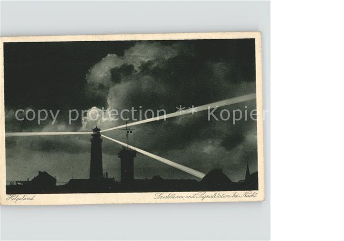 HELGOLAND Insel Schleswig-Holstein Leuchtturm bei Nacht