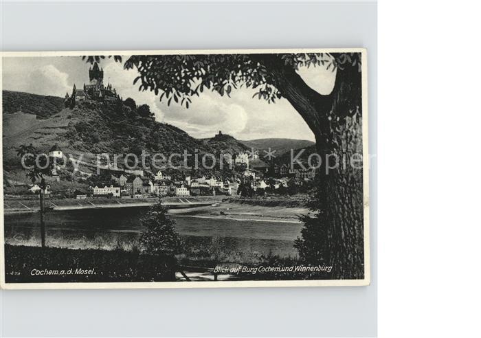 Cochem Mosel Mosel Winnenburg und Burg Cochem