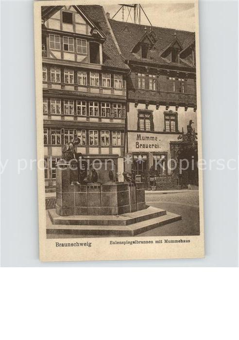 BRAUNSCHWEIG  CITY Eulenspiegelbrunnen mit Mummehaus