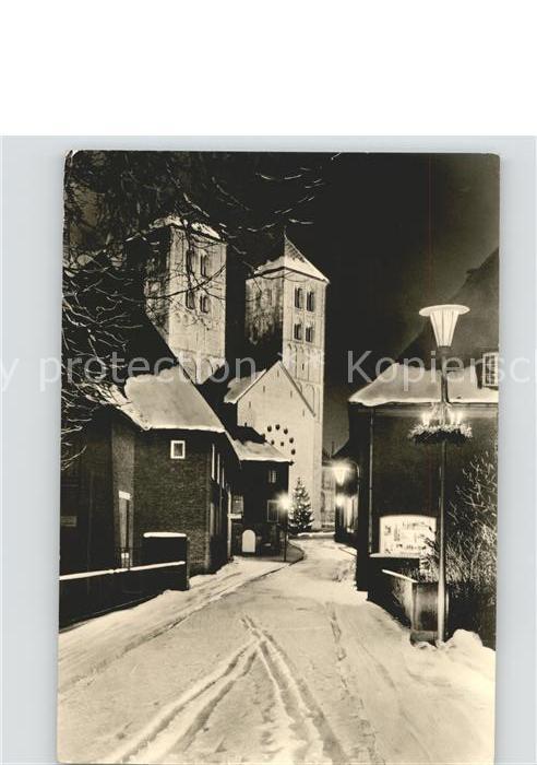 Muenster Westfalen Weihnachtsstimmung am Dom