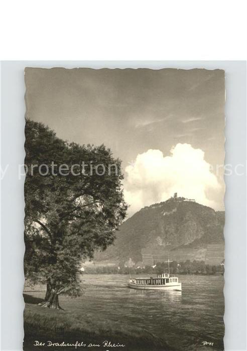 Drachenfels Rheinpanorama Schiff