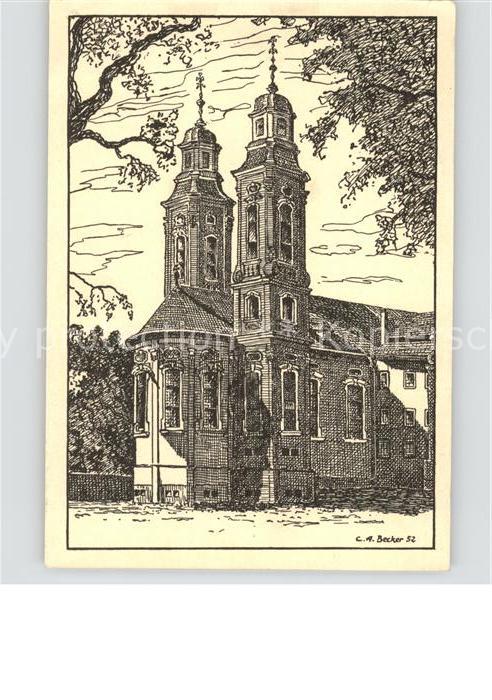 Bad Mergentheim Kuenstlerkarte Schlosskirche