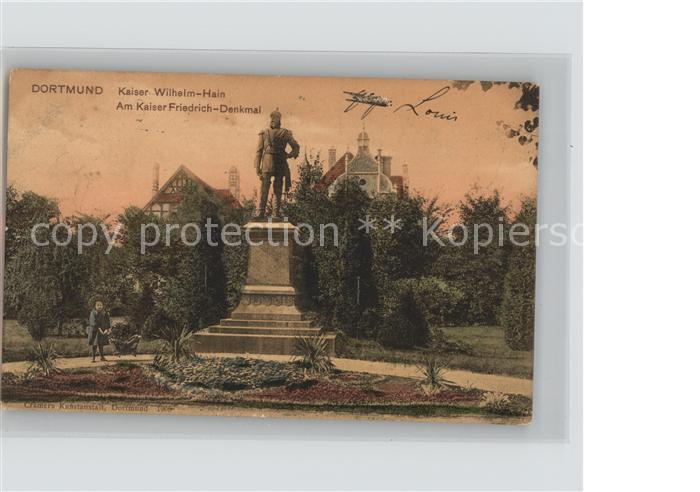 DORTMUND  CITY Kaiser Wilhelm-Hain Kaiser Friedrich-Denkmla