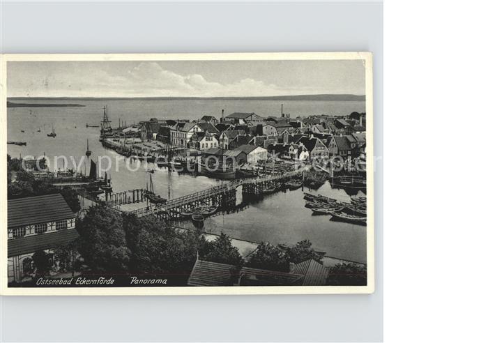 ECKERNFoeRDE Ostseebad Panorama mit Bruecke