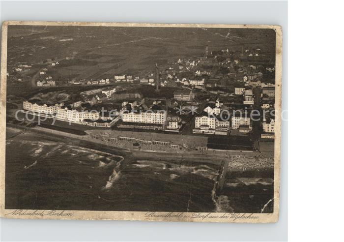 BORKUM Nordseebad Niedersachsen Fliegeraufnahme Strand