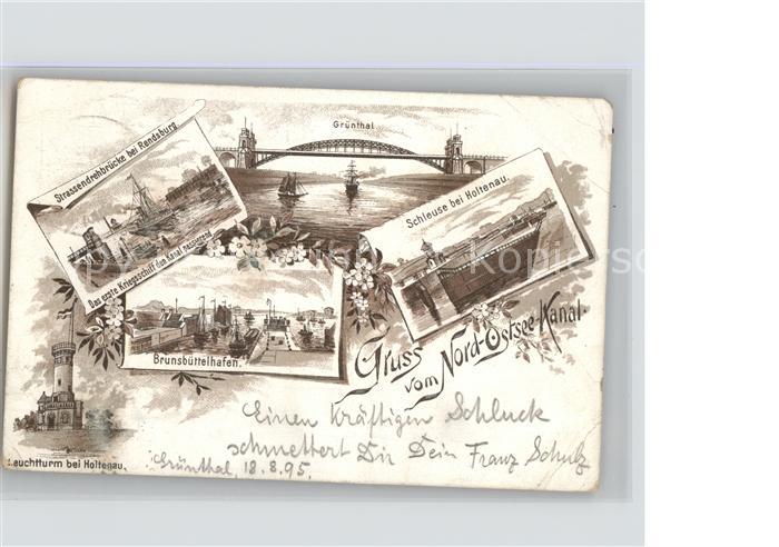 Holtenau Kiel Schleuse Gruenthal Strassendrehbruecke Rendsburg Hafen ind Brunsbu