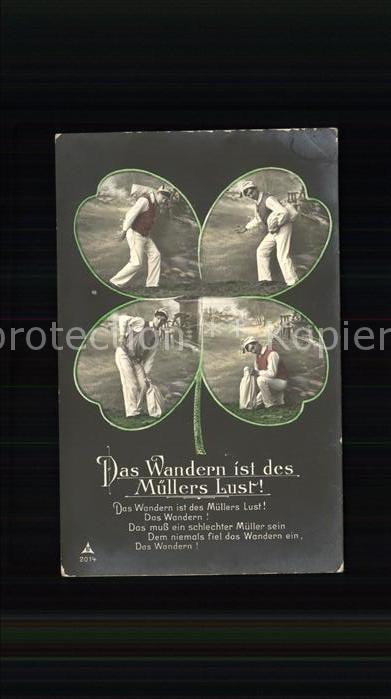 Verlag PH Nr. 2014 Kleeblatt Das Wandern ist das Muellers Lust Gedicht