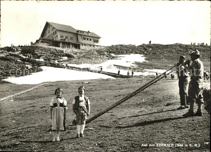 Alphorn Alphornbläser Ebenalp Kinder Trachten B