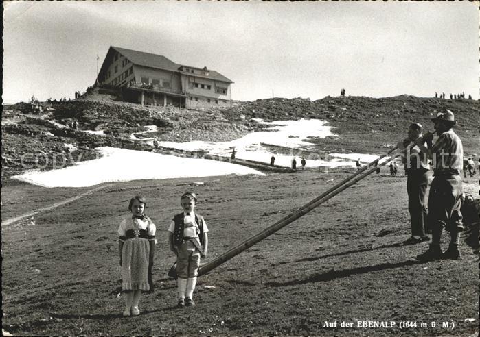 Alphorn Alphornbläser Kinder Trachten Berggasth