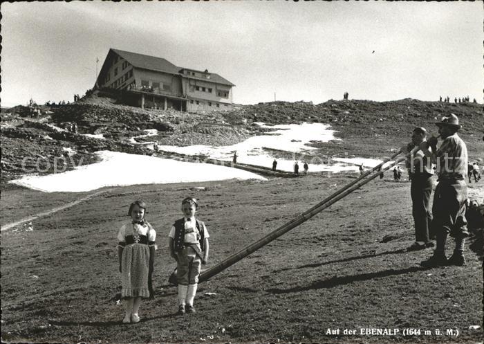 Alphorn Alphotnbläser Kinder Trachten Berggasth