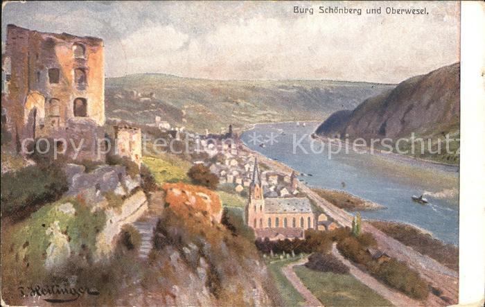 Oberwesel Rhein Burg Schoenberg