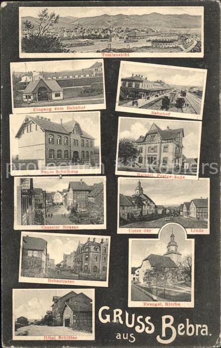 Bebra Bahnhof Evangelische Kirche Kaiserl. Postgebaeude