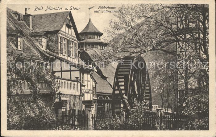 Bad Muenster Stein Ebernburg Baederhaus mit Salinenrad
