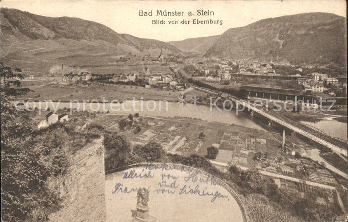 Bad Muenster Stein Ebernburg Blick von der Ebernburg