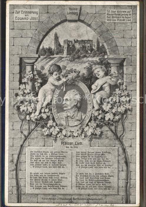 Bad Duerkheim Ruine Limburg zur Erinnerung Eduard Jost Lied