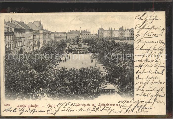 Ludwigshafen Rhein Marktplatz Luitpoldbrunnen
