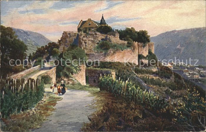 Bad Muenster Stein Ebernburg Kuenstlerkarte Wiedemann Burg Ebernburg