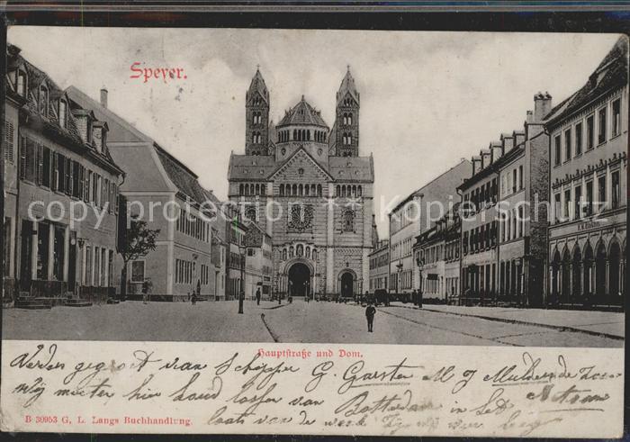 Speyer Rhein Hauptstrasse Dom