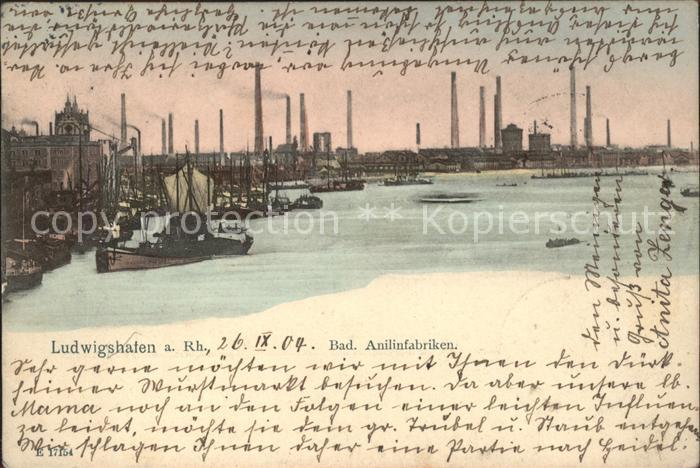 Ludwigshafen Rhein Bad. Anilinfabriken Dampfer