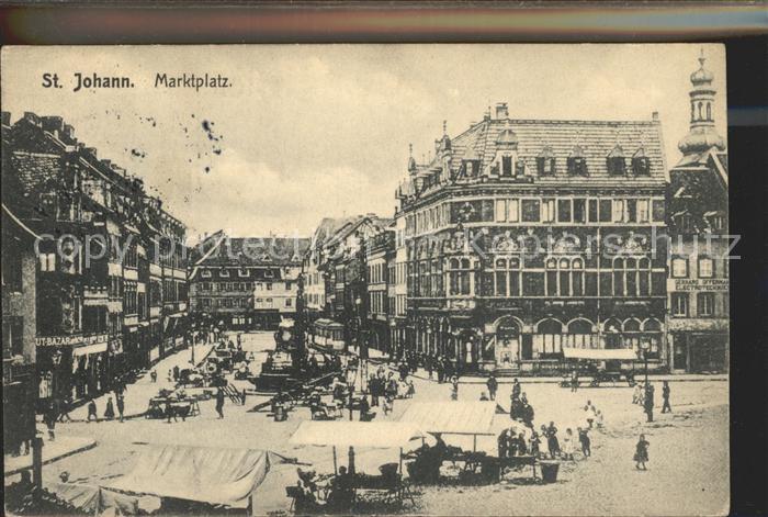 SAARBRueCKEN Saarland St. Johann Marktplatz Bahnpost