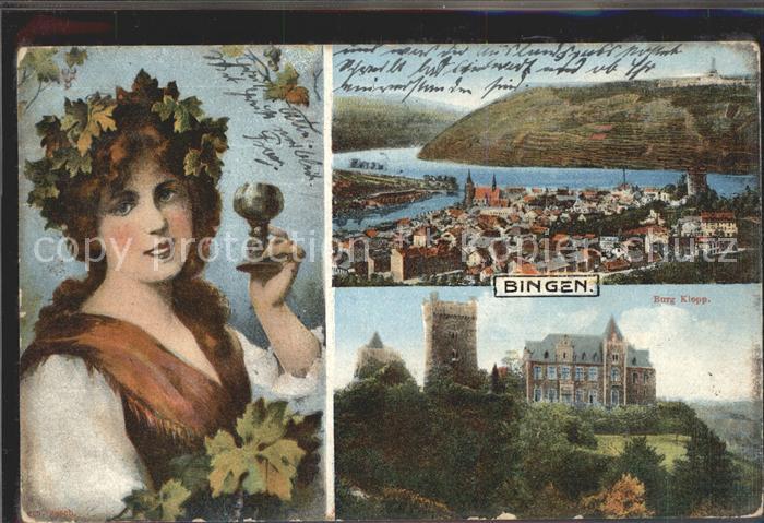 Bingen Rhein Burg Klopp Frau