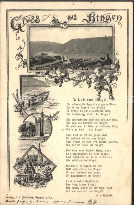 Bingen Rhein Lied Schloss Boot
