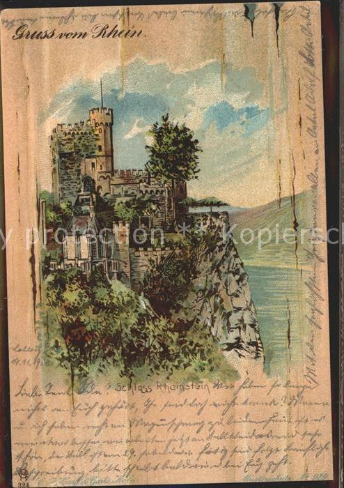 Schloss Rheinstein Litho