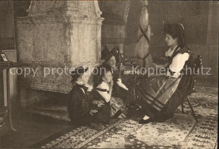 Trachten Alsace Spinnrad Kinder Erzählung