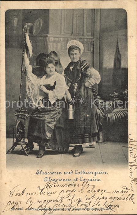 Trachten Frankreich Spinnrad Alsacienne et Lorraine