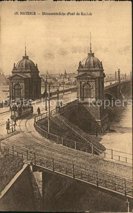 Strassenbahn Mayence Strassenbrücke Pont de Kastel