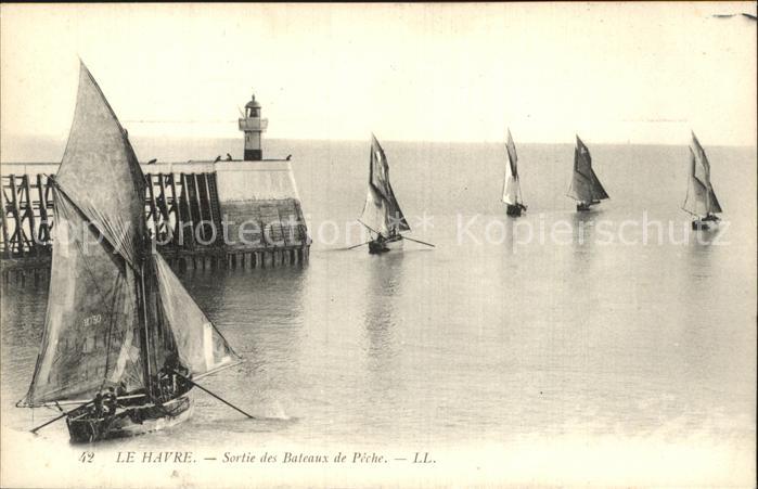 Segelboote Le Havre Sortie des Bateaux de Peche