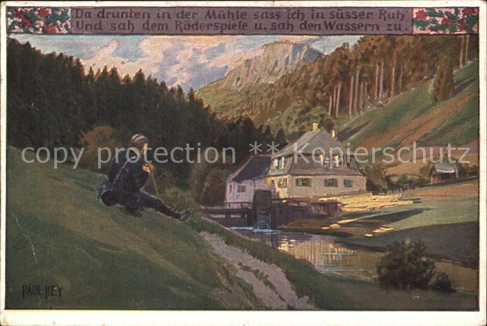 Hey Paul Nr. 68 Volksliederkarte Da drunten in der M