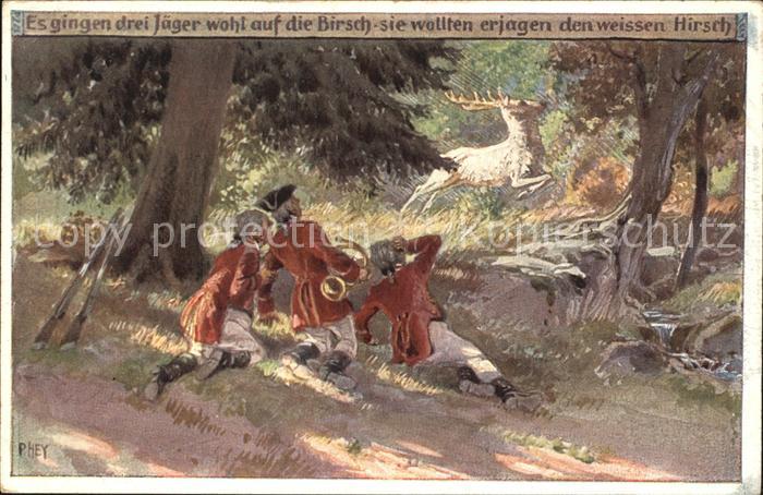 Hey Paul Nr. 25 Volksliederkarte Es gingen drei Jäge