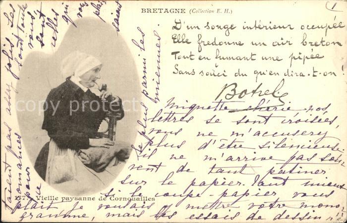Trachten Frankreich Bretagne Vieille paysanne de Cornouaill