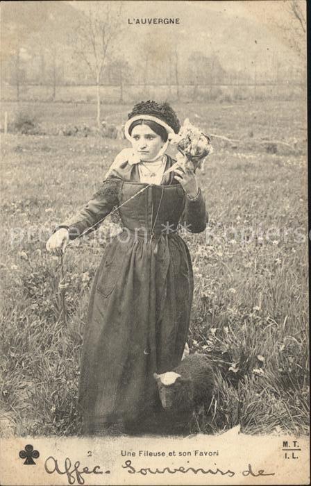 Trachten Frankreich Auvergne Fileuse en son Favori