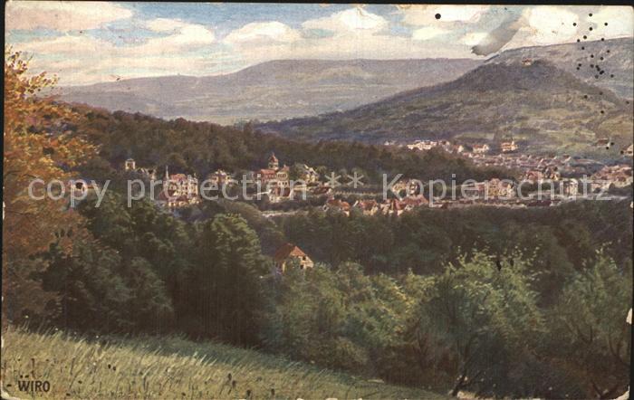 Verlag WIRO Wiedemann Nr. 2480 A Bad Blankenburg-Schwarzatal Gesamtansicht mit G