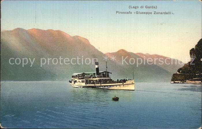 Dampfer Seitenrad Piroscafo Giuseppe Zanardelli Lago di G