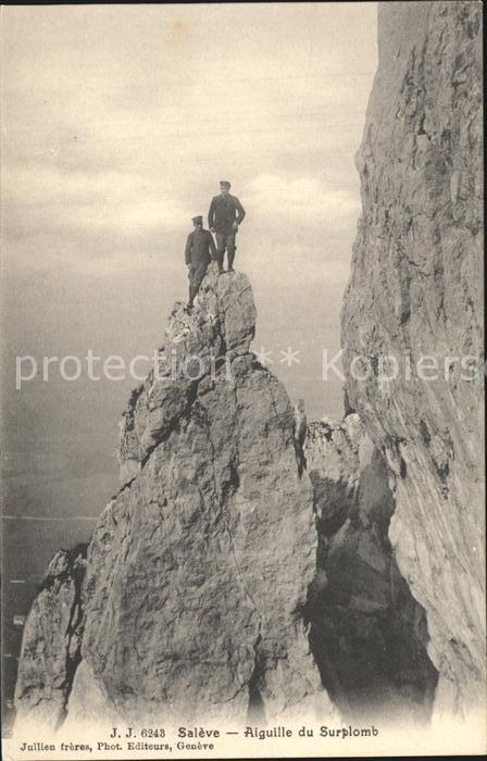 Klettern Bergsteigen Saleve Aiguille du Surplomb