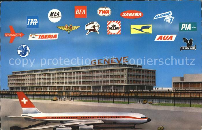 Flughafen Airport Aeroporto Aerogare Geneve Swissair