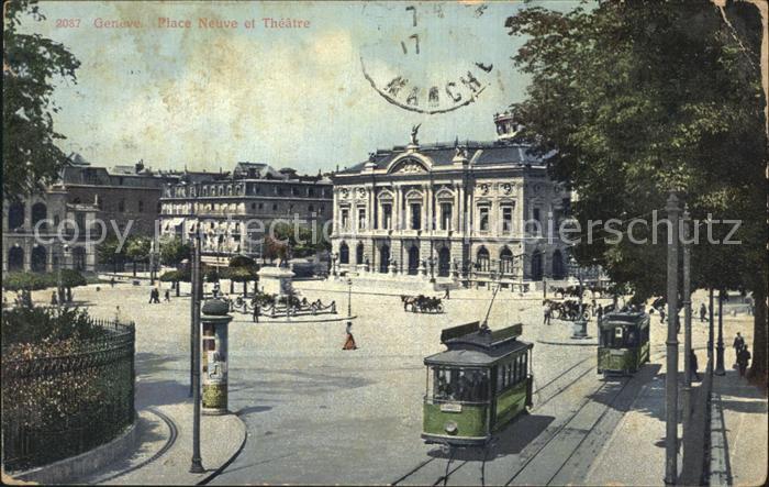 Strassenbahn Geneve Place Neuve et Theatre