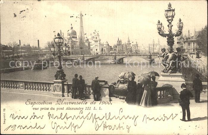Exposition Universelle Paris 1900 Vue prise du Pont Alexandre III